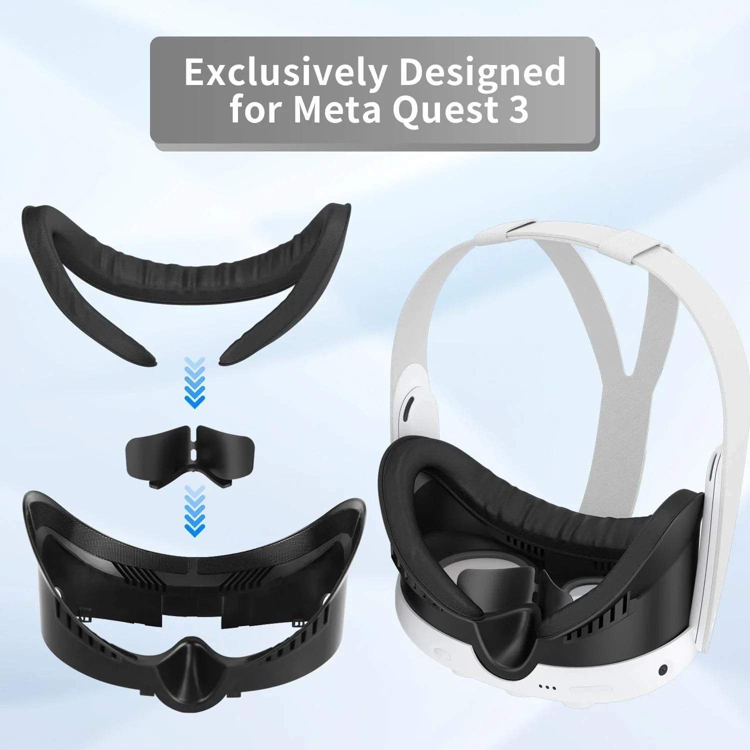 Protection faciale lavable Cuir Meta Quest 3