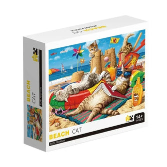 Puzzle 1000 Pieces Chats Plage - Enjouet