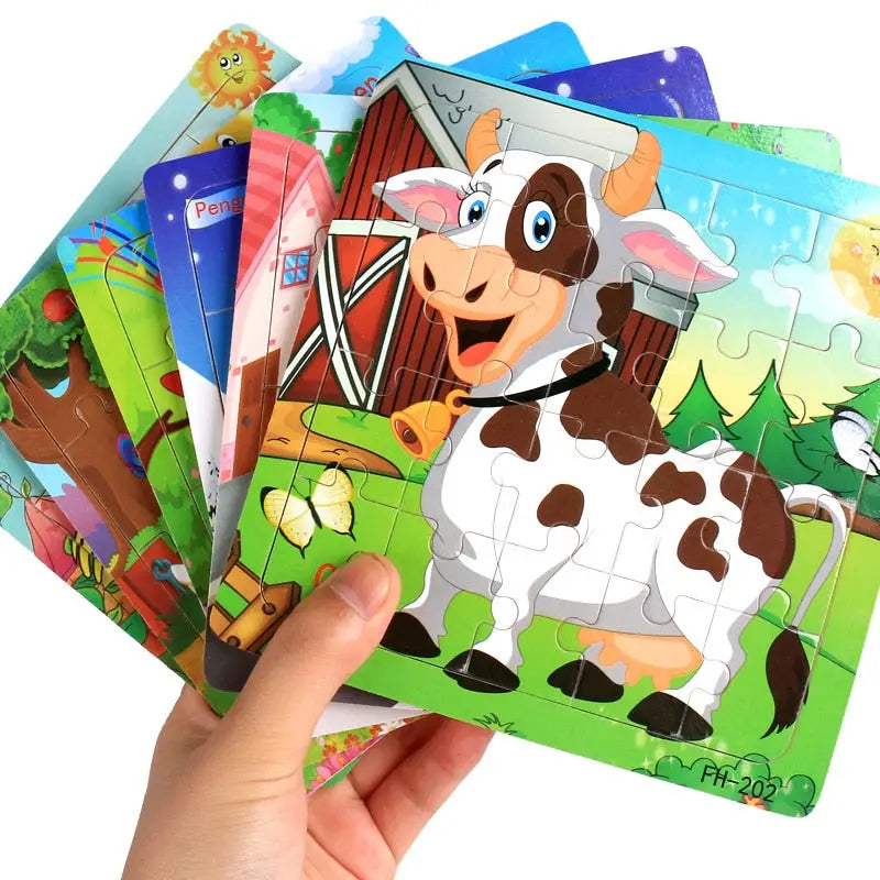 Puzzle 20 pieces en bois pour enfants Enjouet