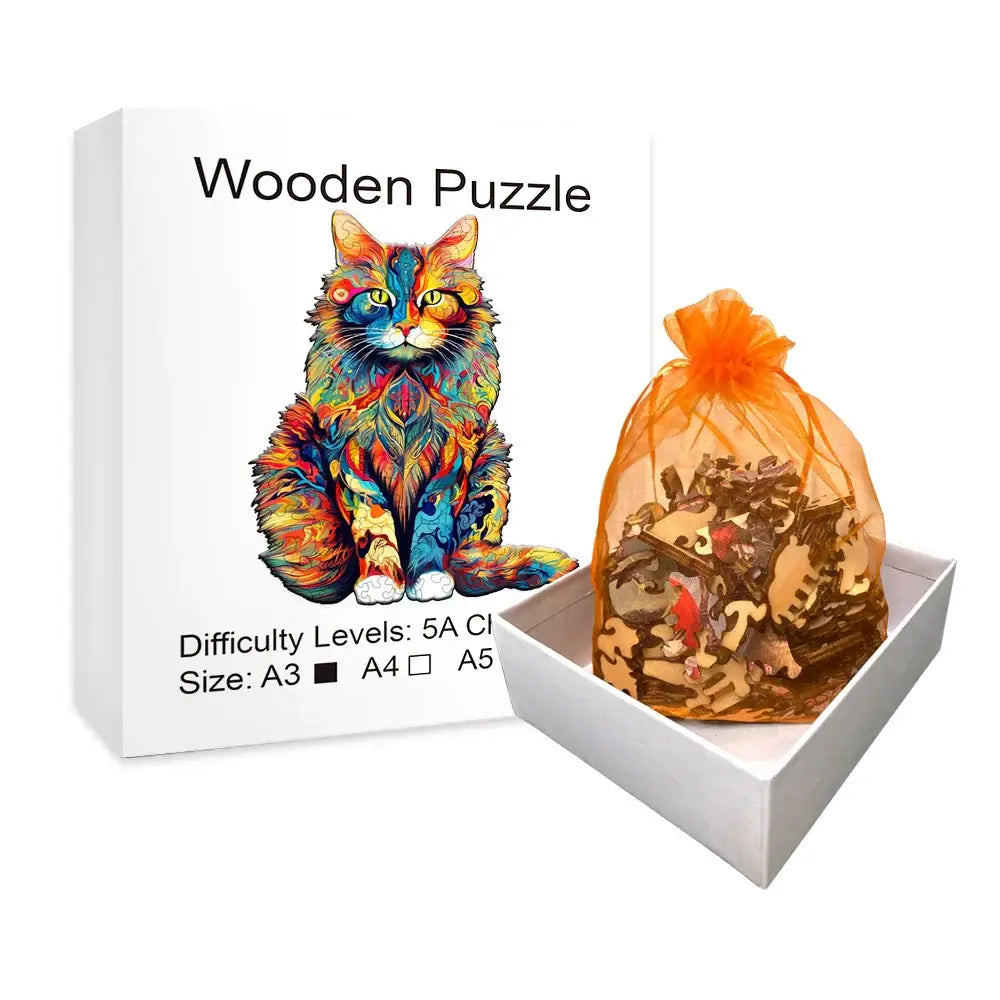 Puzzle en bois Animal Chat