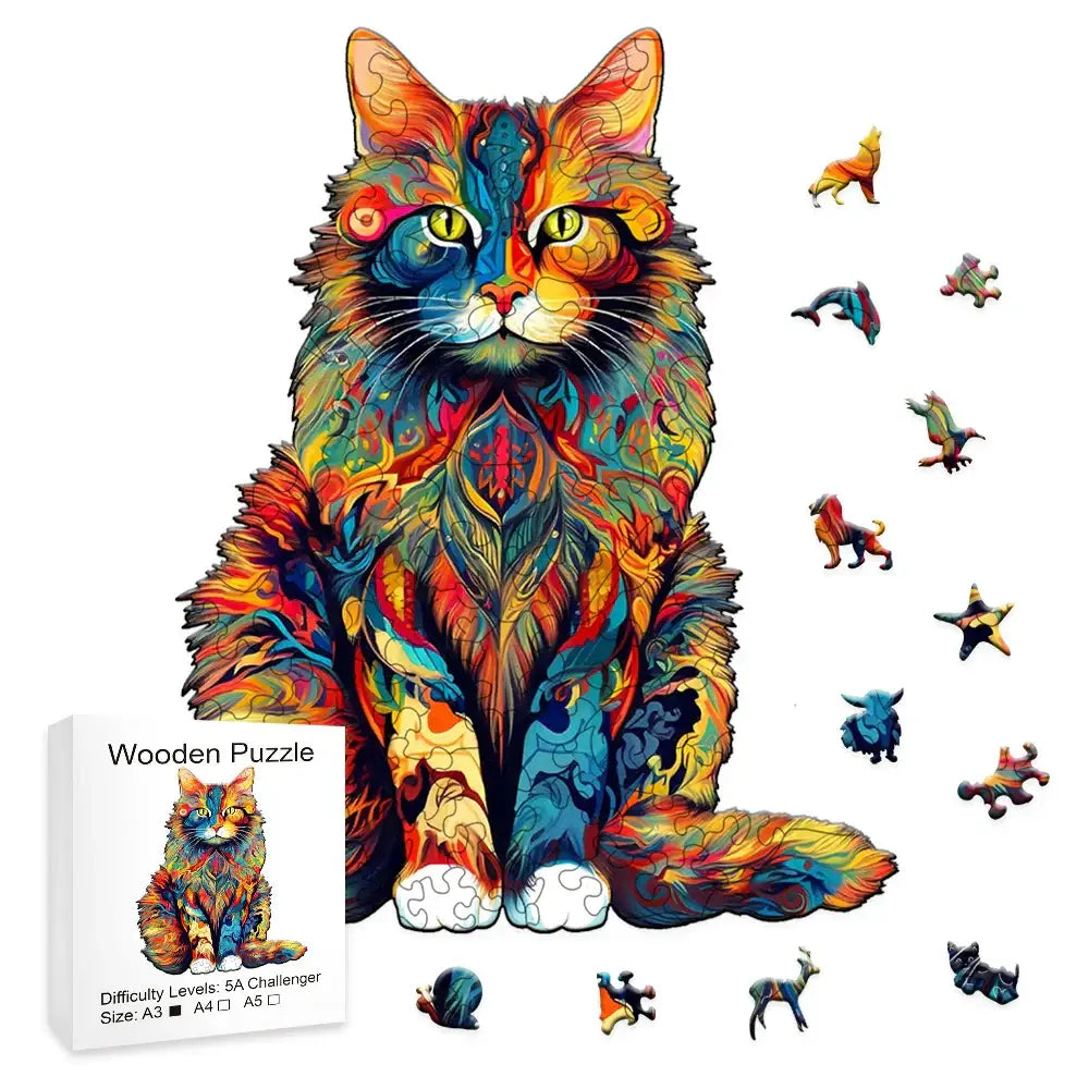 Puzzle en bois Animal Chat