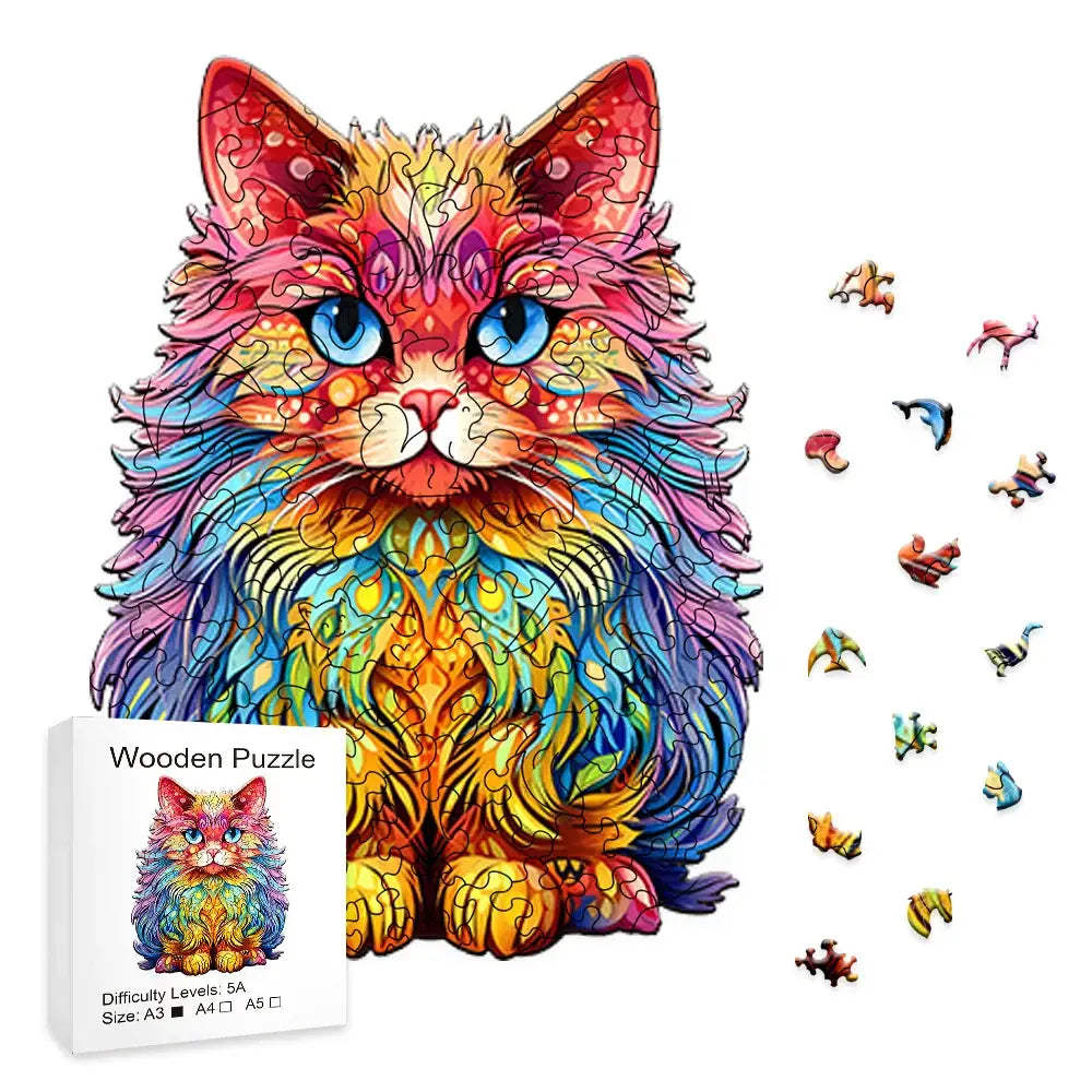 Puzzle en bois Animal Chat Persan