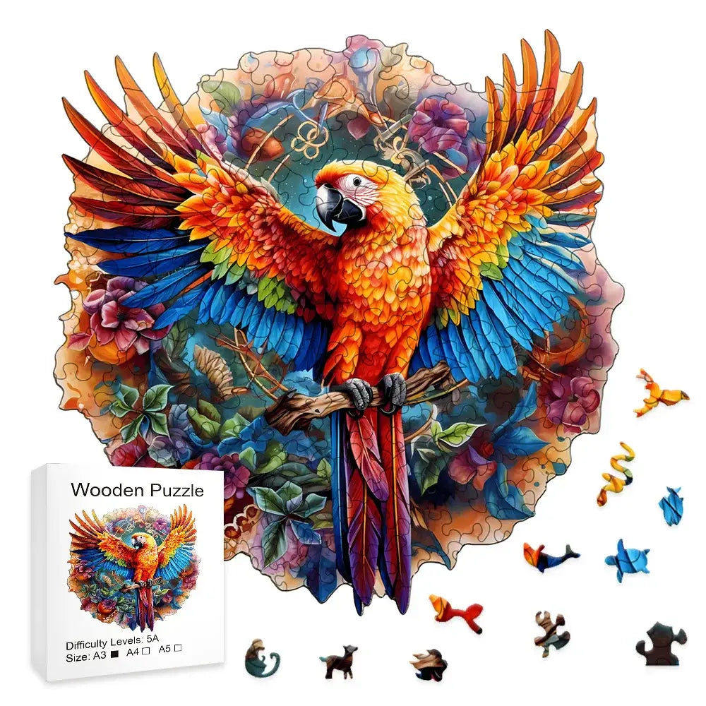 Puzzle en bois Animal Perroquet