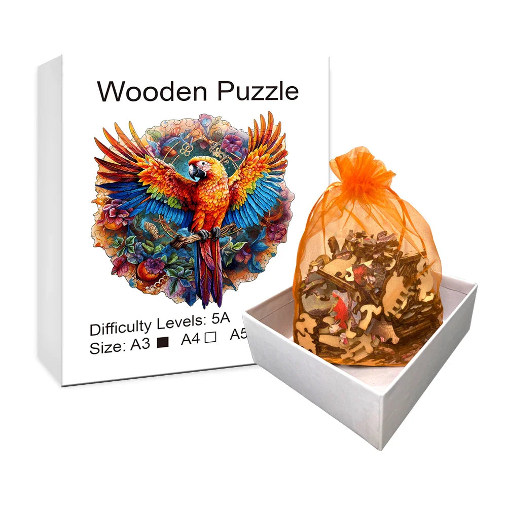 Puzzle en bois Animal Perroquet