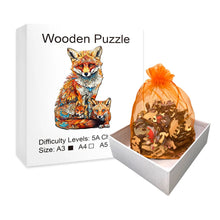 Puzzle en bois Famille de renards - Enjouet