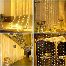 Rideau guirlande led usb avec télécommande en tissu translucide avec guirlande led blanche chaude