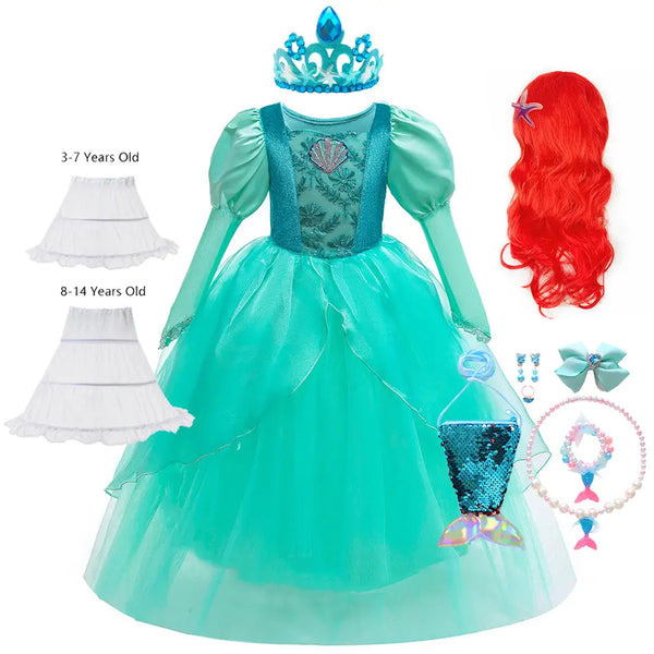 Ariel Costume Dress for Kids, Disney The Little Mermaid Enjouet