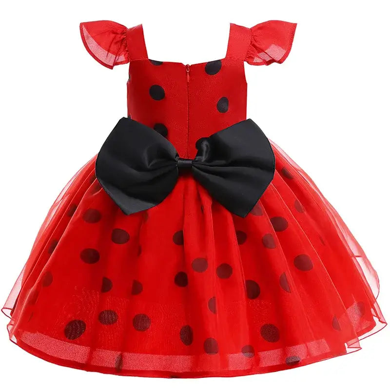 Lito Angels – Déguisement Coccinelle Pour Bébé Fille – Body + Bonnet Avec Tentacules – Rouge à Pois Noirs, Jupe Tulle – Tailles 0-12 Mois – Idéal Halloween, Fête, Photo