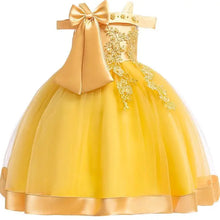 Robe de Princesse pour Fille Brodée et Élégante à Fleurs -
