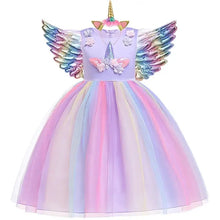 Robe princesse Licorne avec accessoires pour filles -