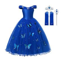 Robe princesse mariage Bleue Papillon pour filles - Enjouet