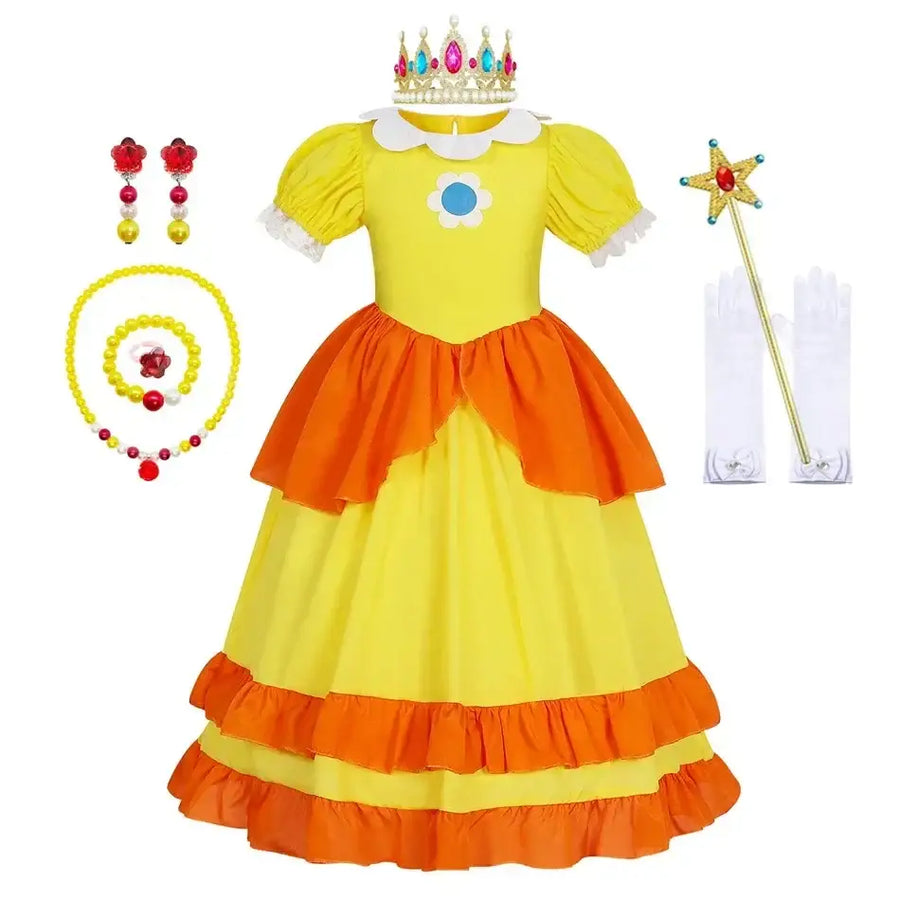 Robe princesse rosalina peach daisy accessoires inclus– Enjouet