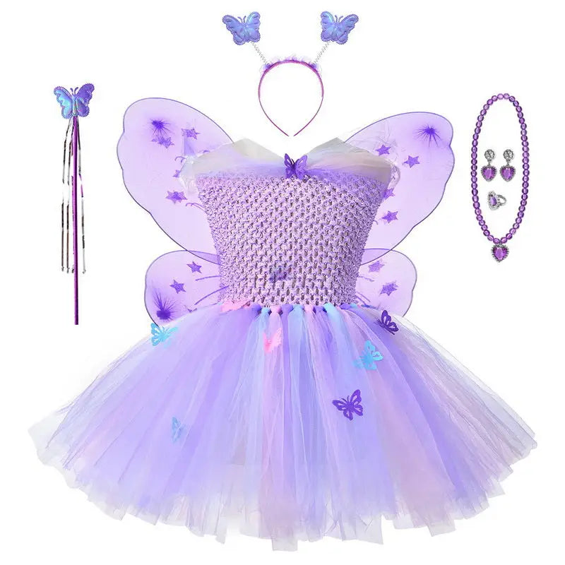Robe Tutu Princesse Papillon violet - Enjouet