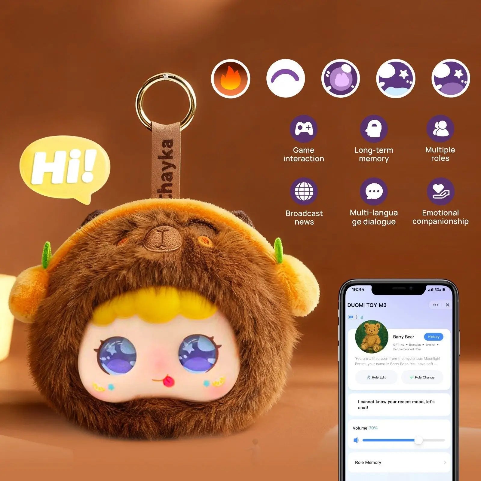 Intelligent AI Plush Robot