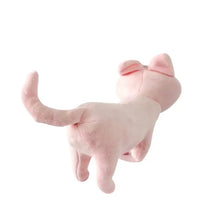Peluche chat rose doux needy girl overdose de 20 cm avec corps arrondi petites oreilles et queue courbée