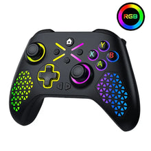 Manette sans fil turpow rgb 2.4 ghz modèle 1025 noir avec éclairage rgb et boutons colorés illuminés pour gaming
