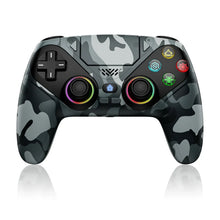 Manette sans fil turpow rgb camouflage noir et gris avec boutons lumineux compatible ps5 et pc fil turpow rgb