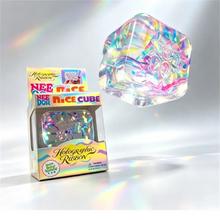 Cube translucide ruban holographique jouet sensoriel needoh avec logo nee doh embossé pour stimulation tactile