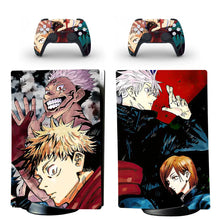 Skin ps5 digital jujutsu kaisen manga avec design coloré d’anime pour console et manette playstation 5