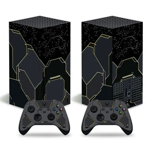 Skin Xbox Series X motifs géométriques et manettes