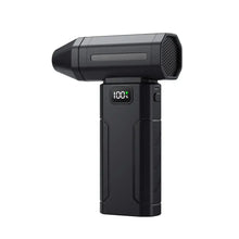 Souffleur anti-poussière silencieux noir avec affichage numérique batterie 100 recharge rapide usb-c et prise en main texturée