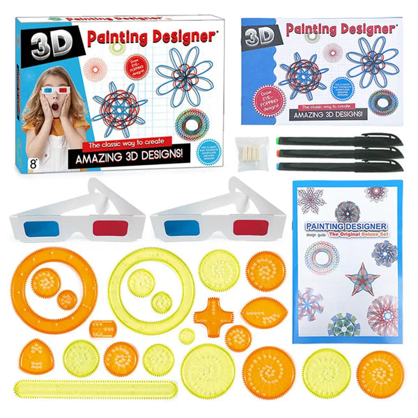 Spirographe Lot De 20 Règles Dessin + 10 Stylos - Kit Créatif Enfant Géométrique Couleurs