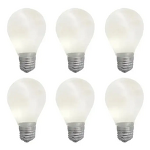 Six ampoules lumineuses en maltose en verre dépoli avec base métallique idéales pour magasins de jouets et déguisement carnaval
