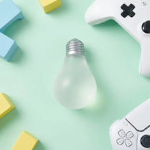 Ampoule lumineuse squishy en verre dépoli avec base métallique idéale pour magasins de jouets et déguisement carnaval
