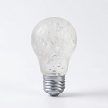 Ampoule lumineuse claire en verre avec surface givrée texturée bulle et base métallique pour déguisement carnaval