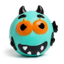 Squishy chien teal avec visage interchangeable diablotin à yeux citrouille pour adultes