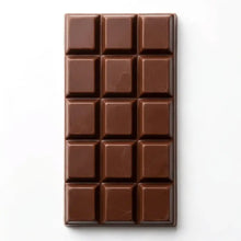 Barre de chocolat squishy chocolat anti-stress effet slow rising couleur brun foncé avec finition brillante et carrés segmentés