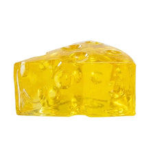 Savon transparent jaune en forme de fromage squishy fromage avec texture souple et trous caractéristiques miel à malaxer