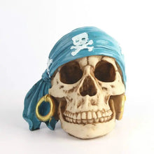 Statue Crâne avec Turban bleu Pirate - Enjouet