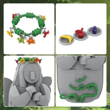 Bracelet floral vert style lego en plastique abs avec fleurs colorées pour sanctuaire fantastique et paysages imaginaires