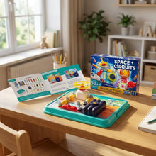 Kit stem circuits spatiaux avec tapis de jeu teal et composants plastique adapté aux enfants pour 50 projets électroniques