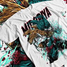 T-shirt académie de super-héros en coton blanc avec graphisme vibrant de momo yaoyorozu de hero academia en action
