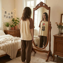 T-shirt Chat Coeur Pixel - Enjouet