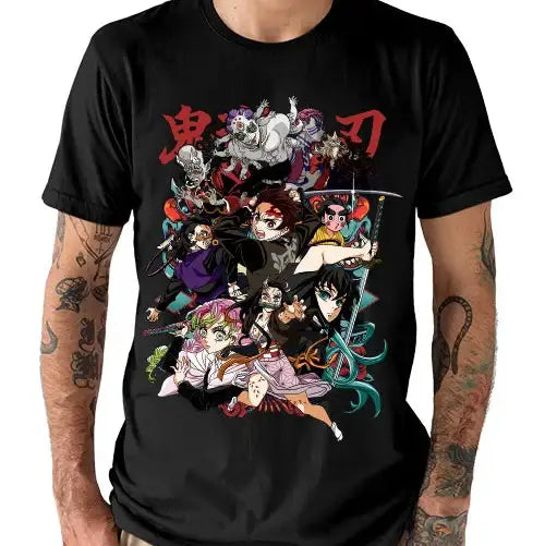 T-shirt Coton Anime Demon Slayer Team - Enjouet