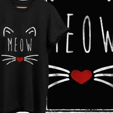 T-Shirt Coton Chat Coeur - Enjouet