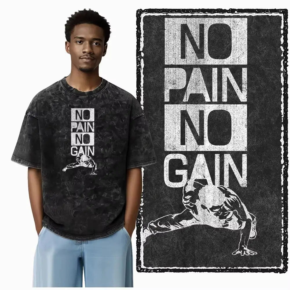 Cotton T-Shirt No Pain No Gain