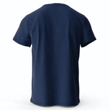 T-shirt coton unisexe freedom bleu marine manches courtes col rond en tissu uni lisse classique