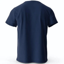 T-shirt coton unisexe soda pop bleu marine à manches courtes en coton uni pour un usage quotidien