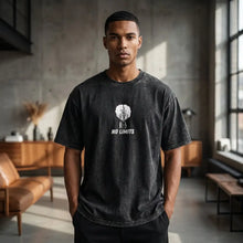 T-shirt coton délavé noir avec graphique cerveau blanc et texte no limits pour jujutsu kaisen nah i’d win
