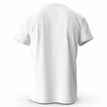 T-shirt homme empreinte digitale en coton blanc avec col rond classique et manches courtes