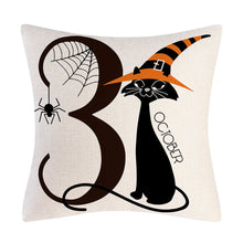 Taie coussin en lin décoration canapé Halloween - Enjouet