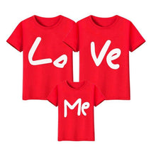 Tenues coordonnées Famille T-shirt 100% Coton Love Me -