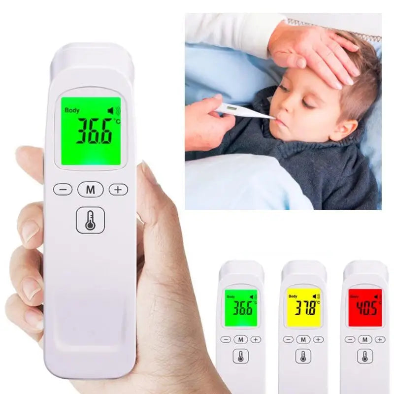 Thermomètre Frontal Sans Contact – Pour Bébés Et Adultes, Mode Frontale + Objets, écran Rétroéclairé