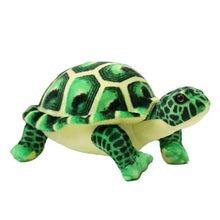 Peluche à lallure réaliste de tortue verte et noire 30 cm en tissu doux idéale pour déguisement carnaval