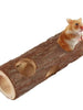 Tunnel en bois naturel pour hamster - Enjouet