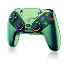 Manette turpow rh-5188 rgb verte irisée avec éclairage rgb personnalisable compatible ps5 et pc